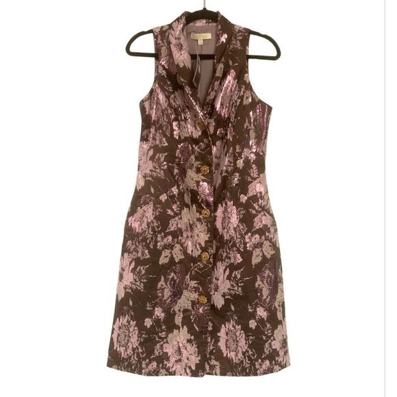 Etcétéra Floral Brocade Button Down Dress - Picture 1 of 6